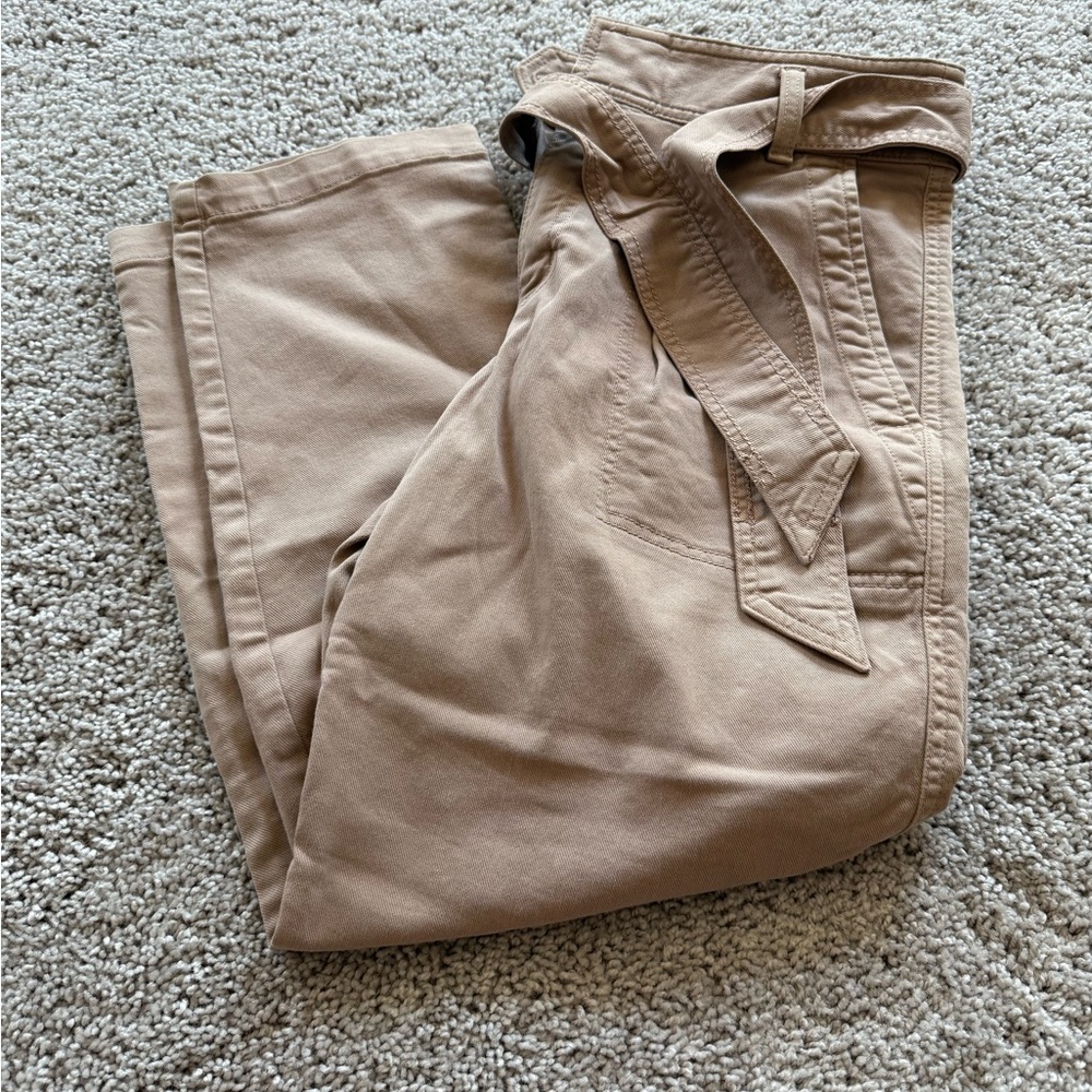 Loft Khaki tie pants, size 6